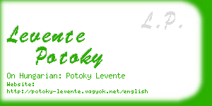 levente potoky business card